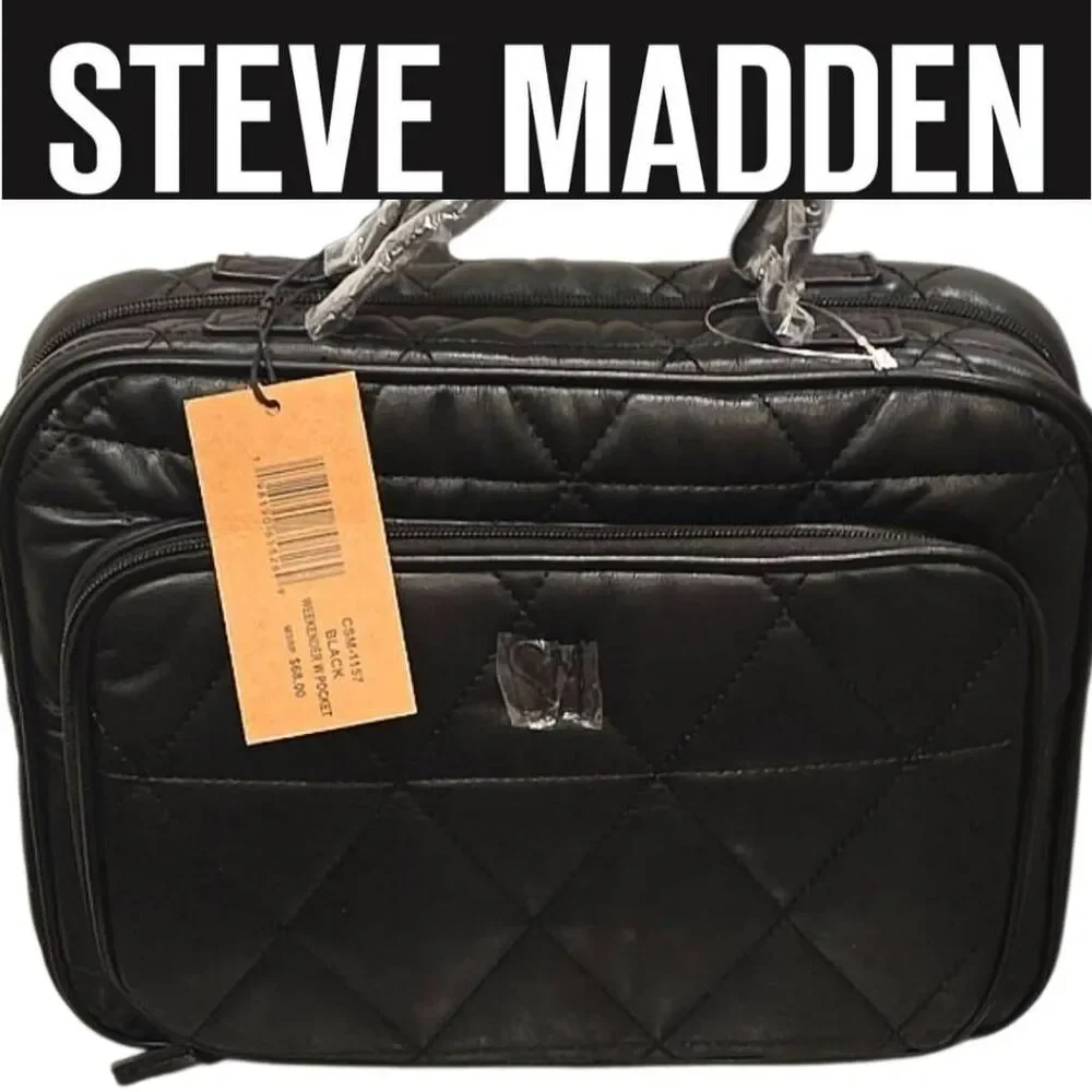 Steve Madden Quilted Weekender‎ w/Pocket- Black